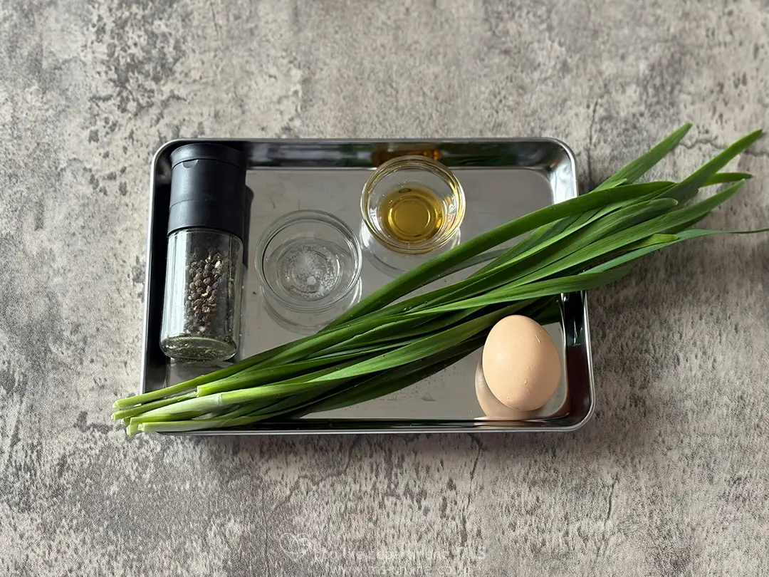 はさみで切るだけ！ニラ卵レンチン