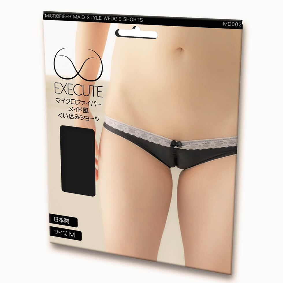 EXECUTE エグゼキュート マイクロファイバーメイド風くい込みショーツ - コスプレ・女装グッズ